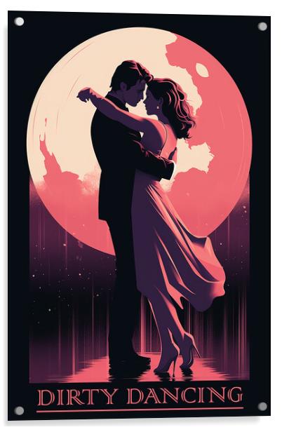 Dirty Dancing Retro Art Poster Acrylic by Steve Smith