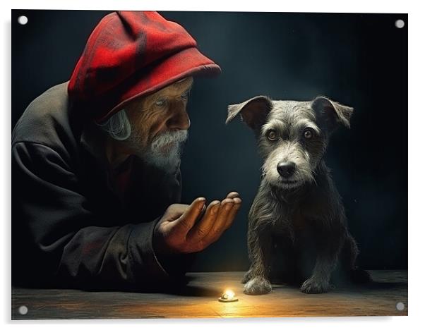 You Cant Teach An Old Dog New Tricks Acrylic by Steve Smith