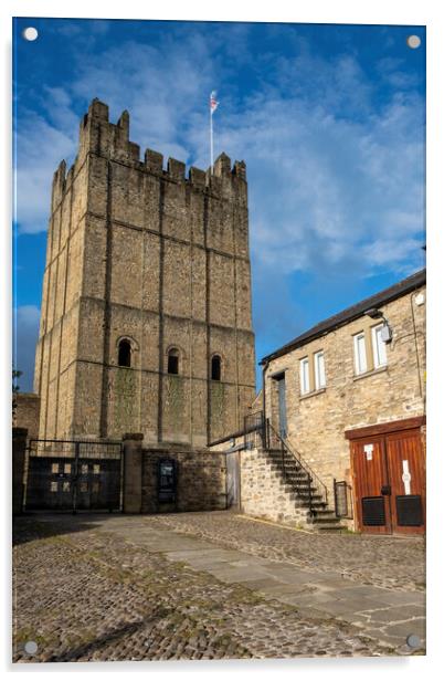 Richmond Castle Acrylic by Steve Smith