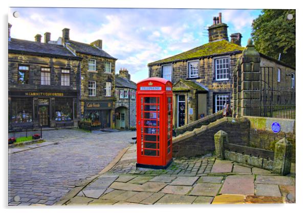 Main Street Haworth Acrylic by Steve Smith