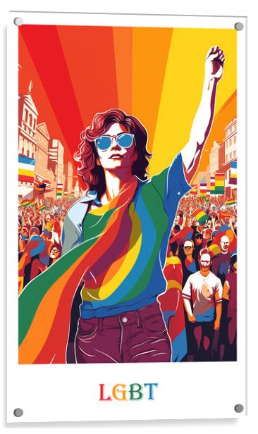 LGBT Poster Acrylic by Steve Smith