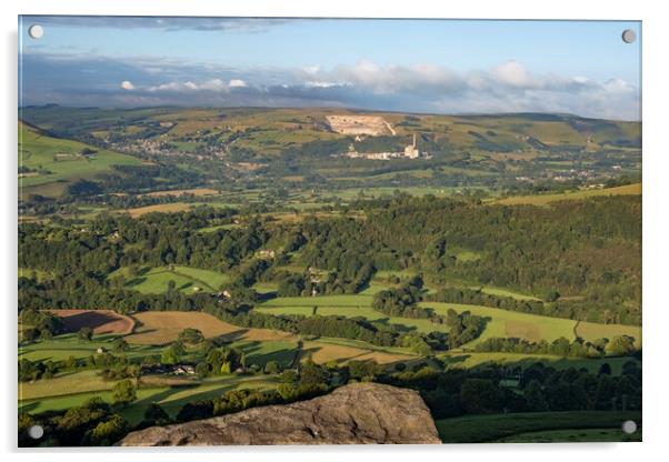 View from Bamford Edge Acrylic by Steve Smith