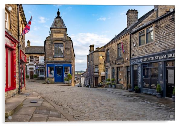 Main Street Haworth Acrylic by Steve Smith