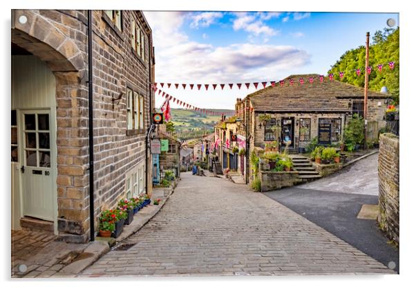 Haworth Main Street Acrylic by Steve Smith