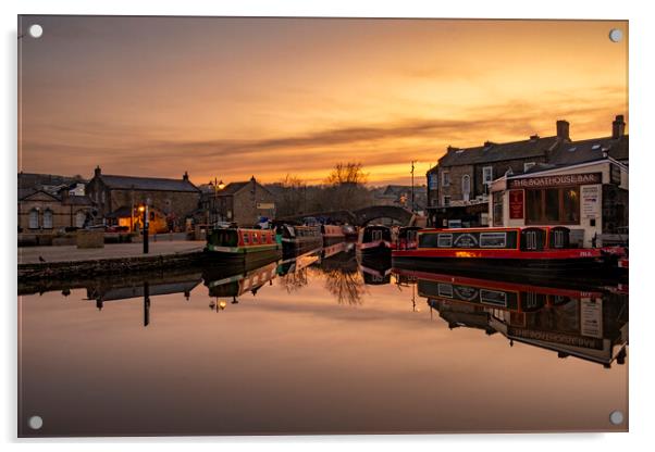 Skipton North Yorkshire Sunrise Acrylic by Steve Smith