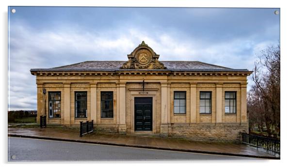 Saltaire Station Acrylic by Steve Smith