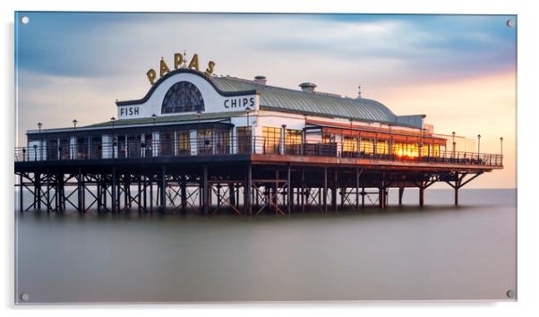 Cleethorpes Pier Lincolnshire Acrylic by Steve Smith