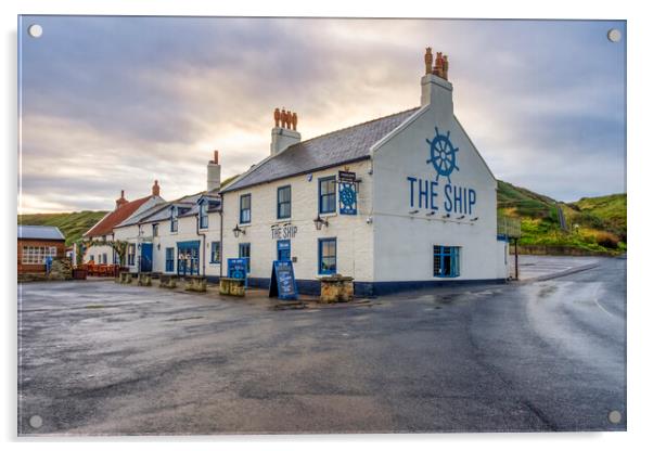 The Ship Inn Saltburn Acrylic by Steve Smith