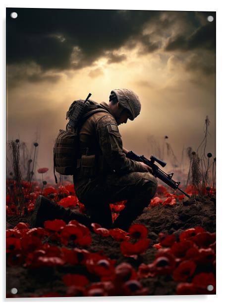 We Will Remember Them Acrylic by Steve Smith