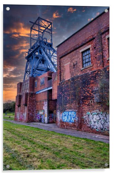 Barnsley Main Colliery Acrylic by Steve Smith