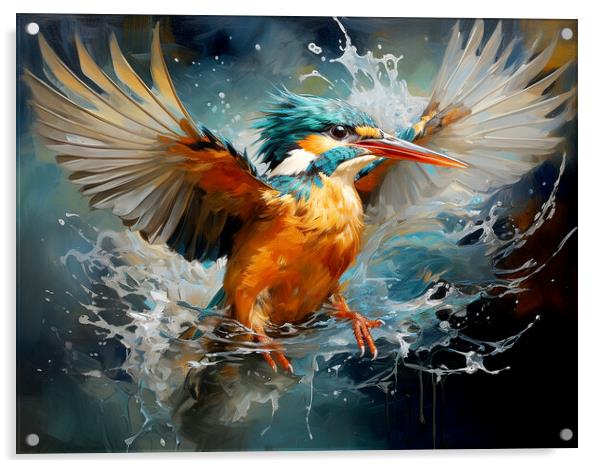 Kingfisher Acrylic by Steve Smith