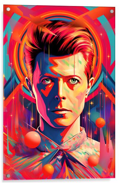 David Bowie Acrylic by Steve Smith