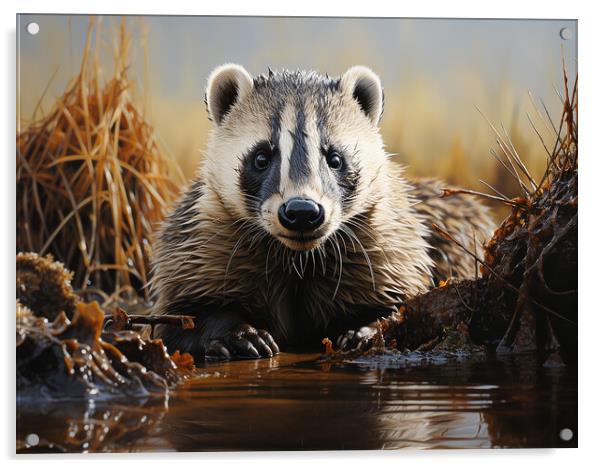 The Badger Acrylic by Steve Smith