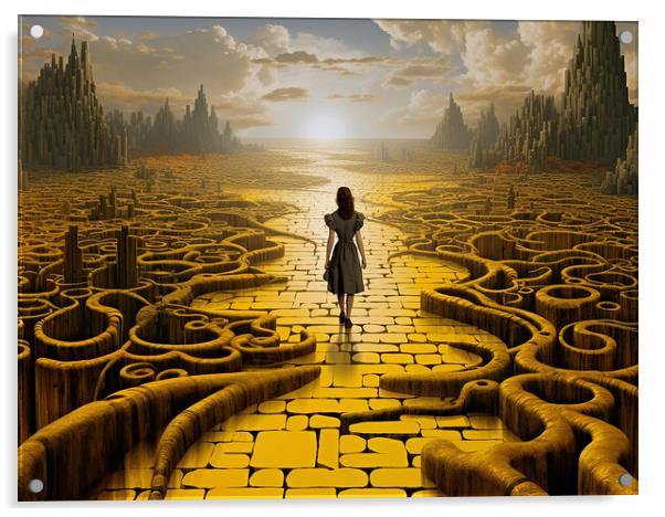 Follow The Yellow Brick Road Acrylic by Steve Smith