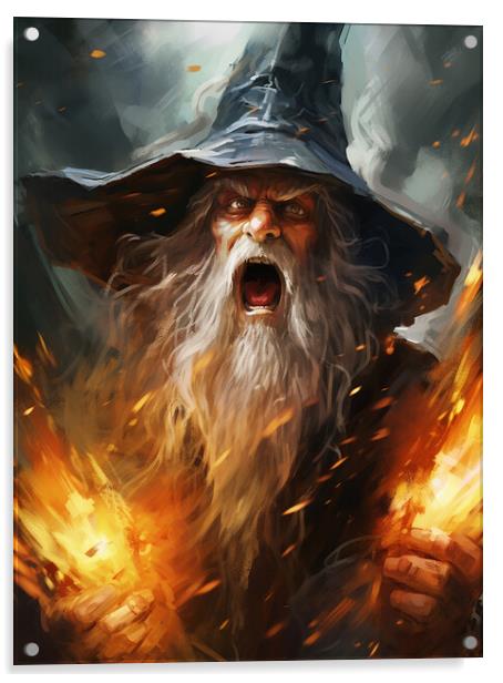A Very Angry Wizard Acrylic by Steve Smith