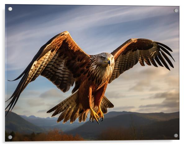 Red Kite Acrylic by Steve Smith