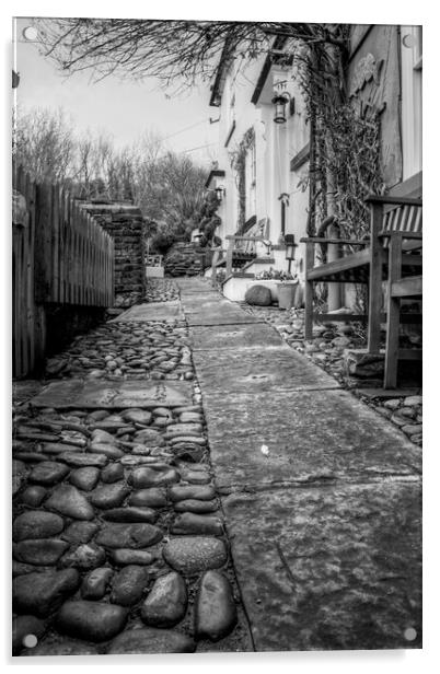 Robin Hoods Bay Cobbles Acrylic by Steve Smith