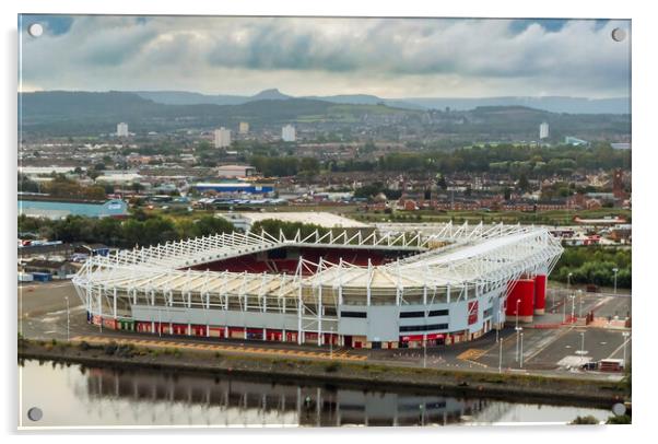 The Riverside Stadium Middlesbrough Acrylic by Steve Smith