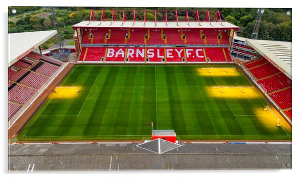 Barnsley Football Club Acrylic by Steve Smith