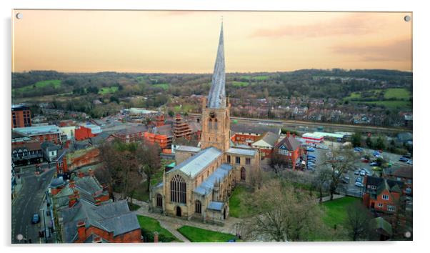 The Crooked Spire Chesterfield Acrylic by Steve Smith