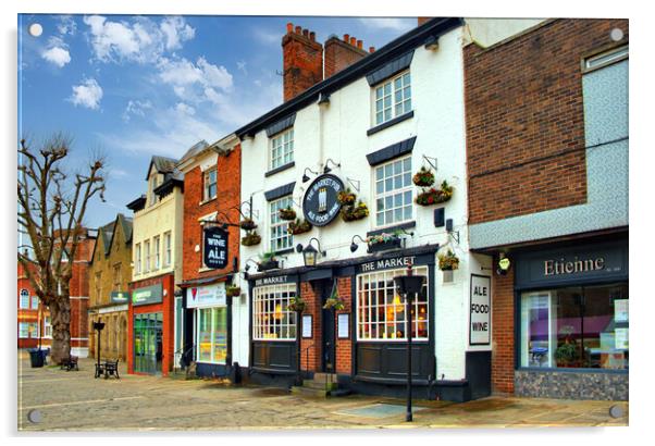 The Market Pub Chesterfield Acrylic by Steve Smith