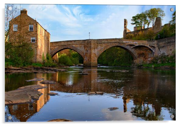 County Bridge Barnard Castle Acrylic by Steve Smith