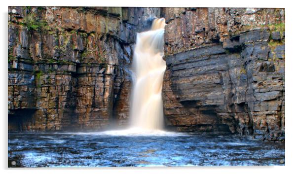 High Force Waterfall Acrylic by Steve Smith