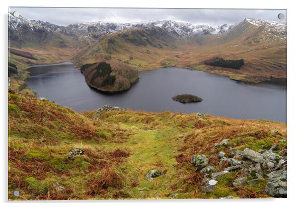 Haweswater Lake District Acrylic by Steve Smith