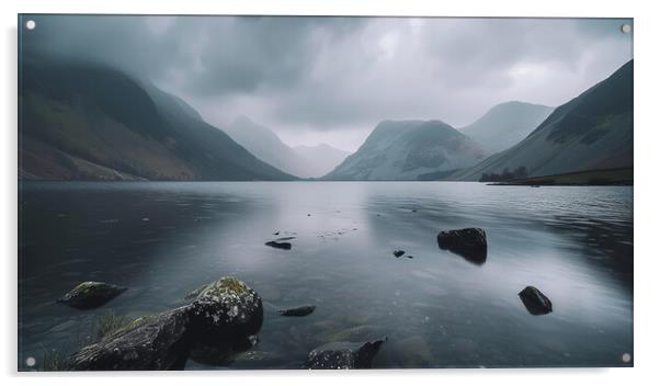 Wastwater Lake District Acrylic by Steve Smith