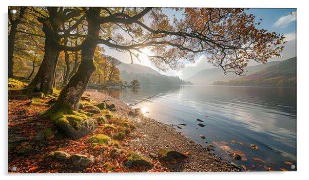 Ullswater Lake District Acrylic by Steve Smith