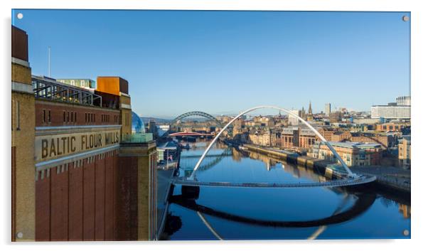 The River Tyne Acrylic by Steve Smith
