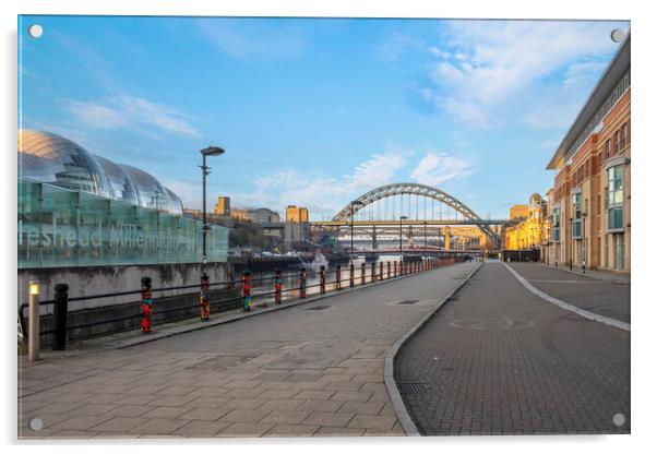 Newcastle Quayside Acrylic by Steve Smith