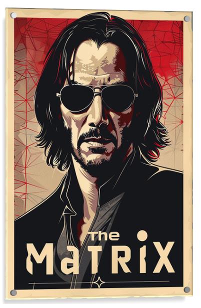 The Matrix Poster Acrylic by Steve Smith