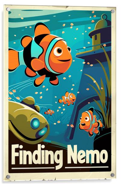 Finding Nemo Poster Acrylic by Steve Smith