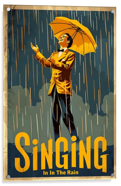 Singing In The Rain Poster Acrylic by Steve Smith