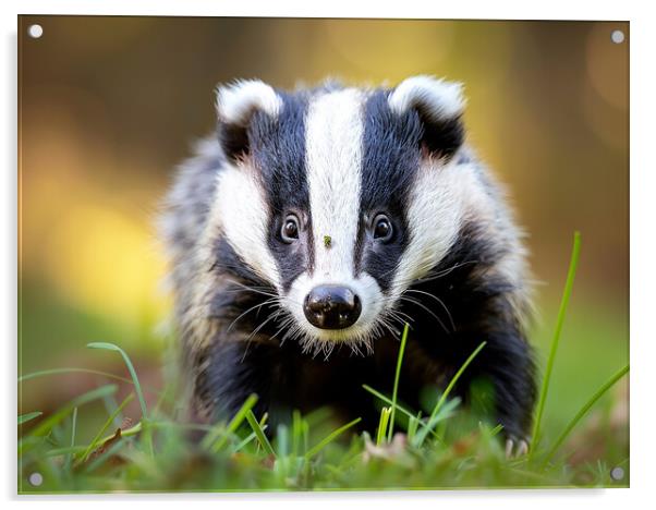 British Badger Acrylic by Steve Smith