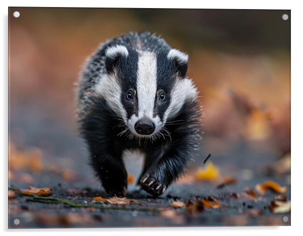British Badger Acrylic by Steve Smith