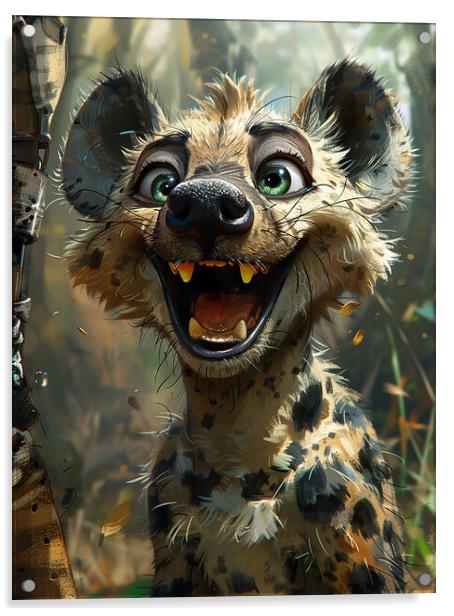 Harry The Hyena Acrylic by Steve Smith