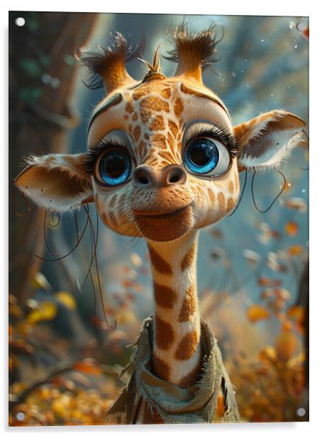 Gail The Giraffe Acrylic by Steve Smith