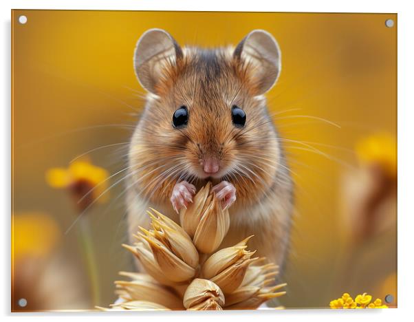 Harvest Mouse Acrylic by Steve Smith