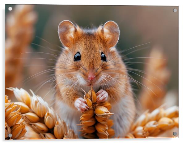 Harvest Mouse Acrylic by Steve Smith