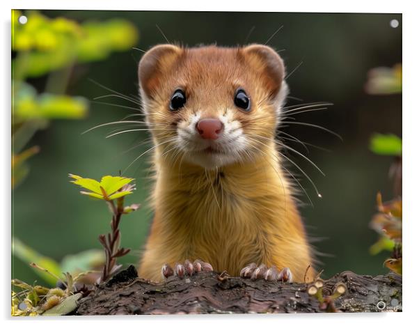 Stoat Acrylic by Steve Smith