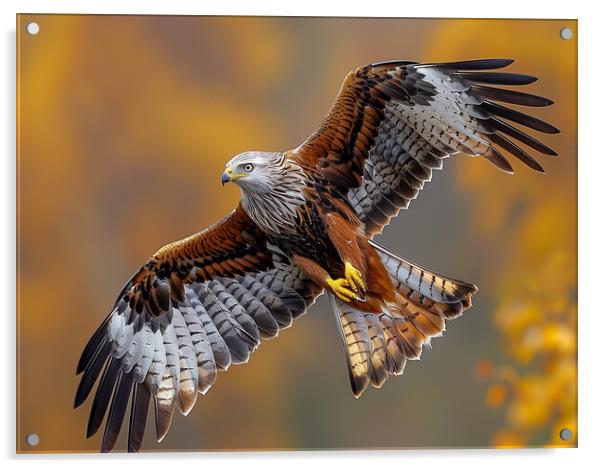 Red Kite Acrylic by Steve Smith