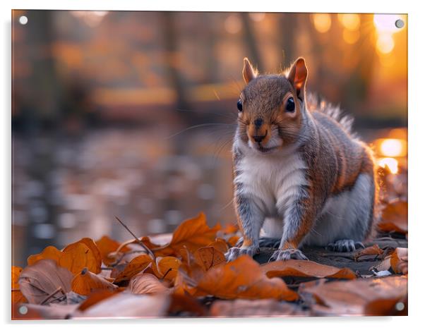 Grey Squirrel Acrylic by Steve Smith