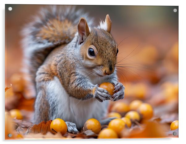 Grey Squirrel Acrylic by Steve Smith