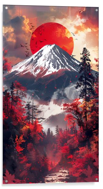 Mount Fuji Japan Art Acrylic by Steve Smith