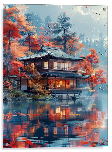 Minka Traditional Japanese House Acrylic by Steve Smith