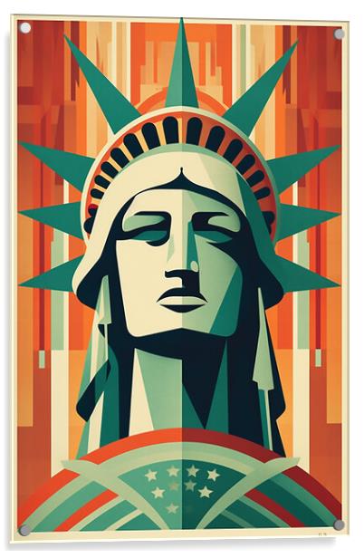 Vintage Travel Poster New York Acrylic by Steve Smith