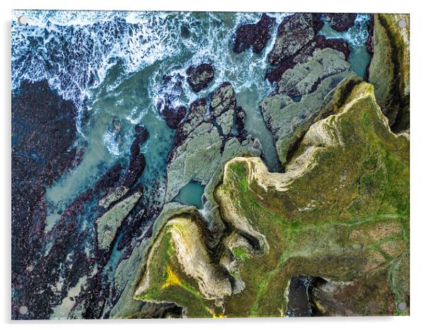 Majestic Cliffs of Flamborough Acrylic by Tim Hill