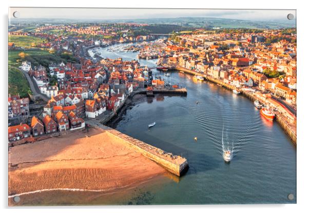 Whitby from Above Acrylic by Tim Hill